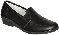 Туфли АЛМИ, женские, кожаные ПУ (черные)