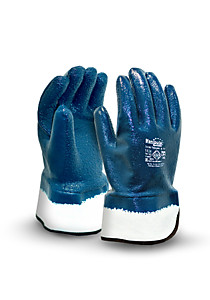 Перчатки ГЕРКУЛЕС (MG-228/TN-90), джерси, нитрил полный, крага, цвет синий