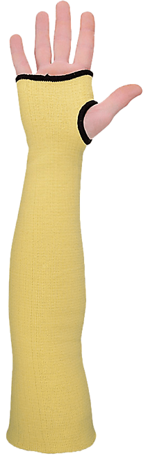 Нарукавники АРАМАКС СЛИВЗ (SL-307), Kevlar® (двойной, средний), без покрытия, оверлок, цвет желтый