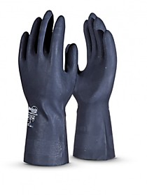 Перчатки ХИМОПРЕН (CG-973/NP-F-09), неопрен, 0.75 мм, 300 мм, хлопковая подкладка, цвет черный