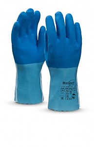 Перчатки РЕФЛЕКС (L-T-16), латекс, 1.4 мм, 300 мм, интерлок, цвет синий