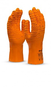 Перчатки ФИШЕР (L-T-17), латекс, 1.6 мм, 300 мм, интерлок, цвет оранжевый