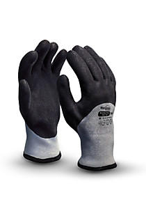 Перчатки ВИНТЕР ХИМ (WG-783/ТРВ-101), акрил, нейлон, ПВХ сплошной, тесьма, цвет черно-серый