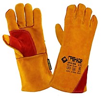 Краги спилковые ГРЕНАДЕР желтые с усилением и подкладкой Краги спилковые ГРЕНАДЕР желтые с усилением и подкладкой